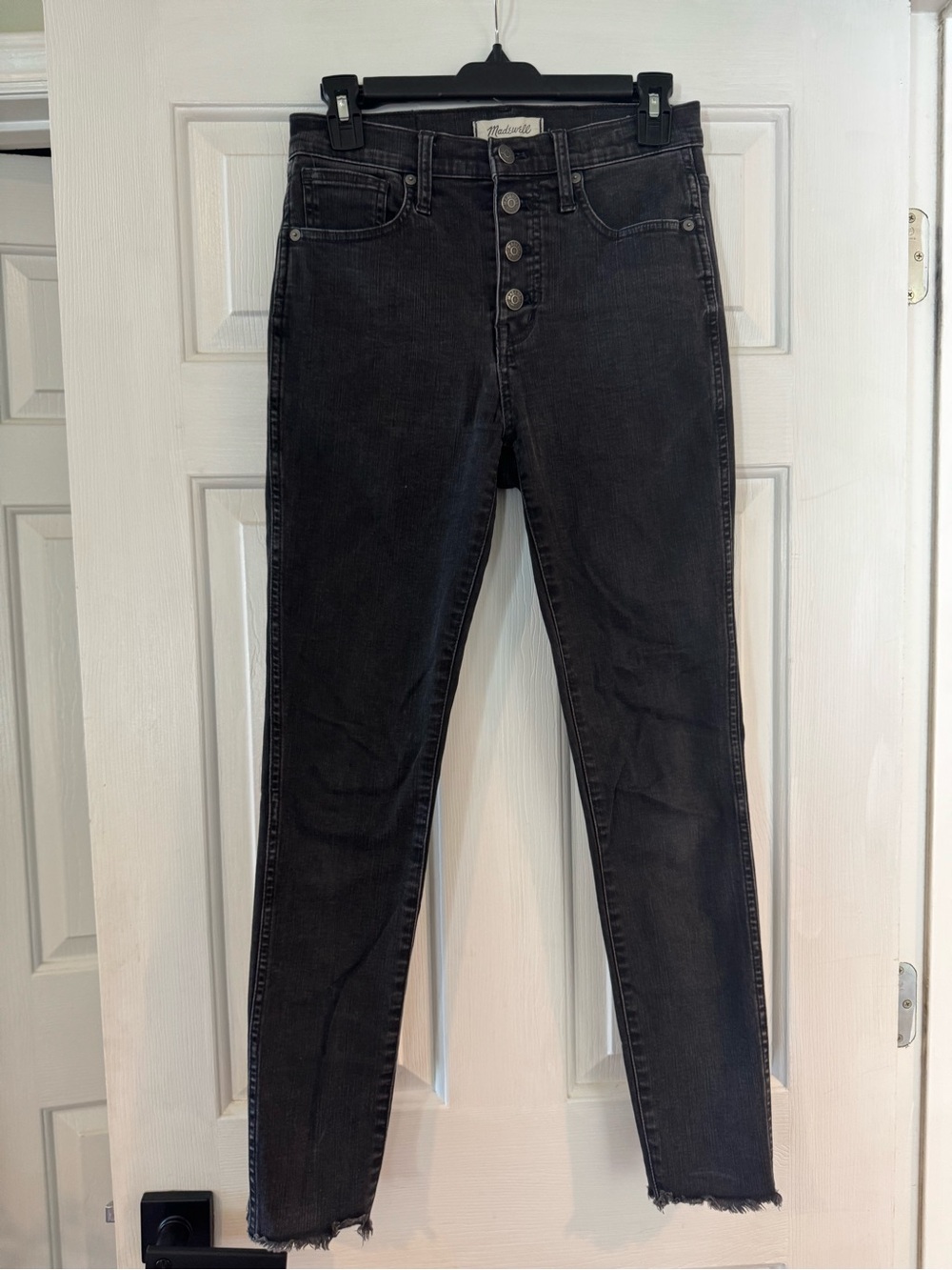 Madewell Black High-Rise Button-Fly Skinny Jeans